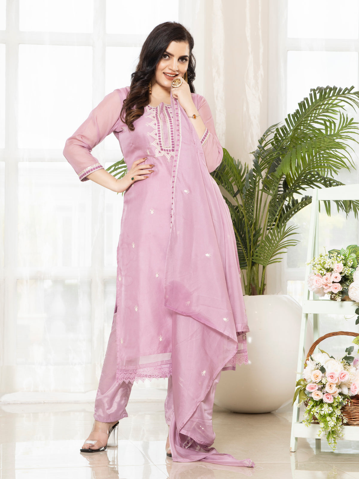 Laxis Gajari Organza Salwar Suit