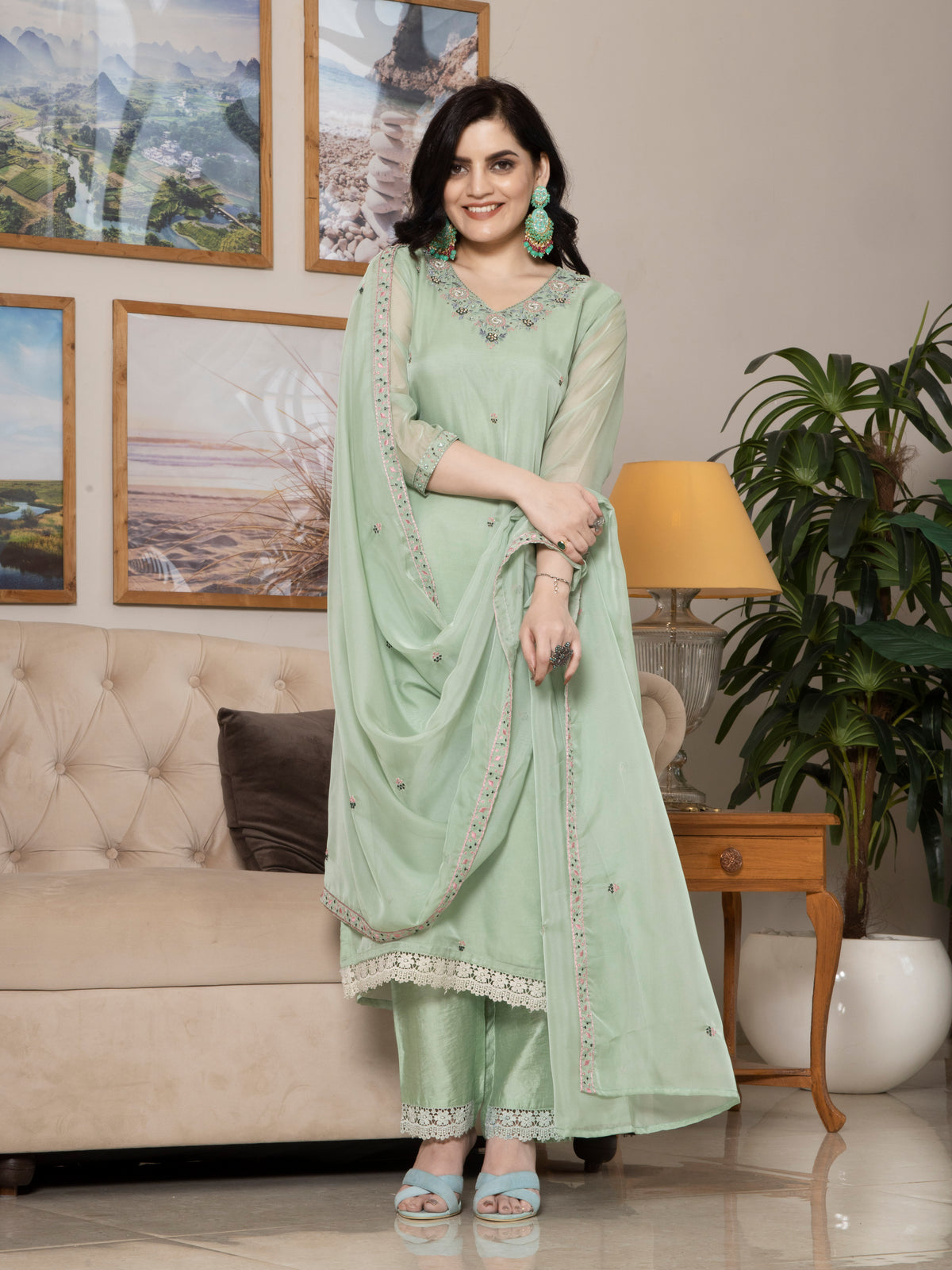 Laxis Organza Salwar Suit Dupatta Set