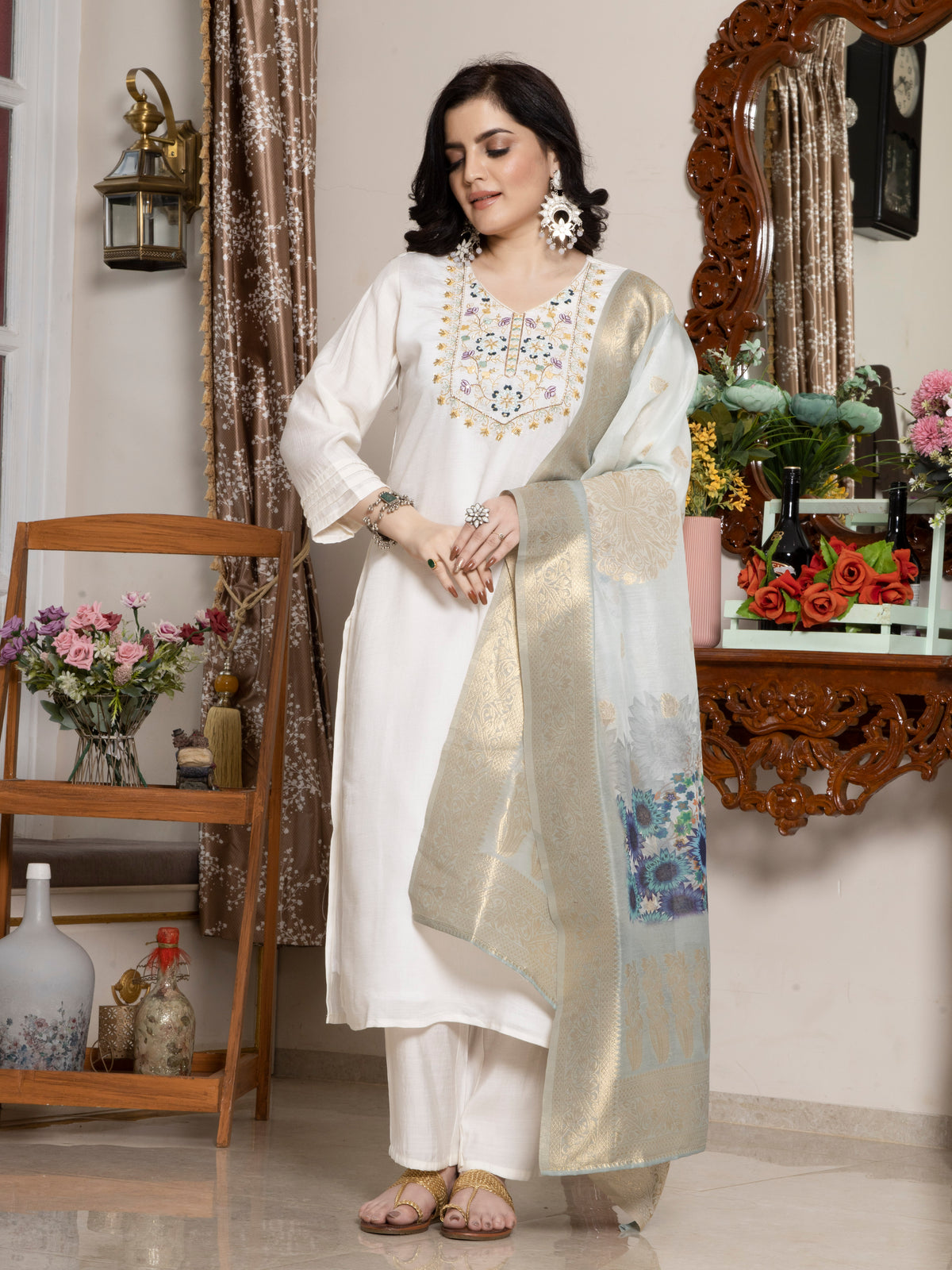 Laxis Pure Viscose Kurti and Pant Set for Women